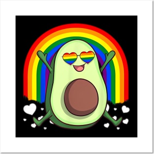 LGBT Avocado Gay Pride LGBTQ Cute Posters and Art
